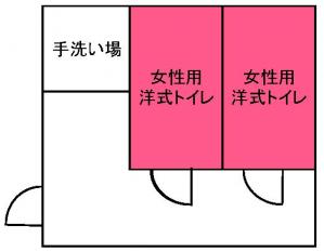 改修後のトイレ配置イメージ図