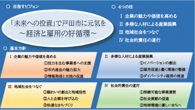 目指すビジョンと柱と基本方針図