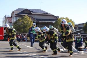 出初式警防活動訓練の写真