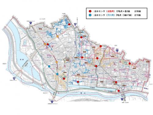 戸田市浸水センサ設置箇所