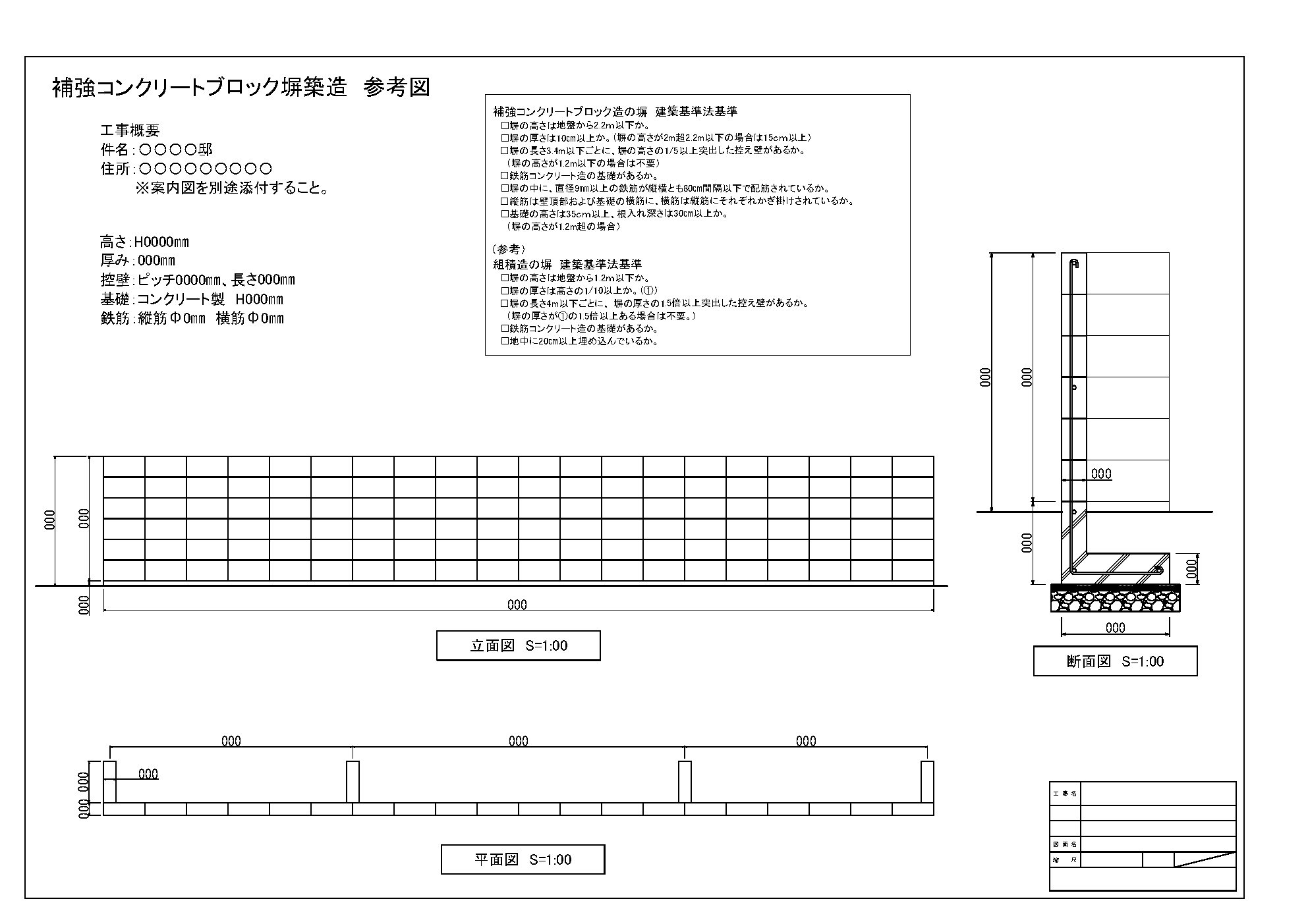 ブロック塀参考図