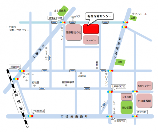 福祉保健センター案内図