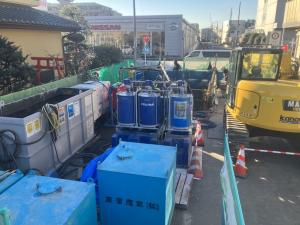 分水人孔3施工状況の写真
