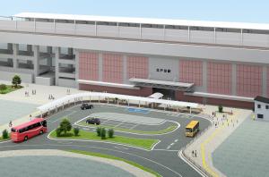 北戸田駅西口駅前交通広場の完成イメージ図