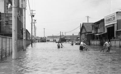 台風4号による浸水状況